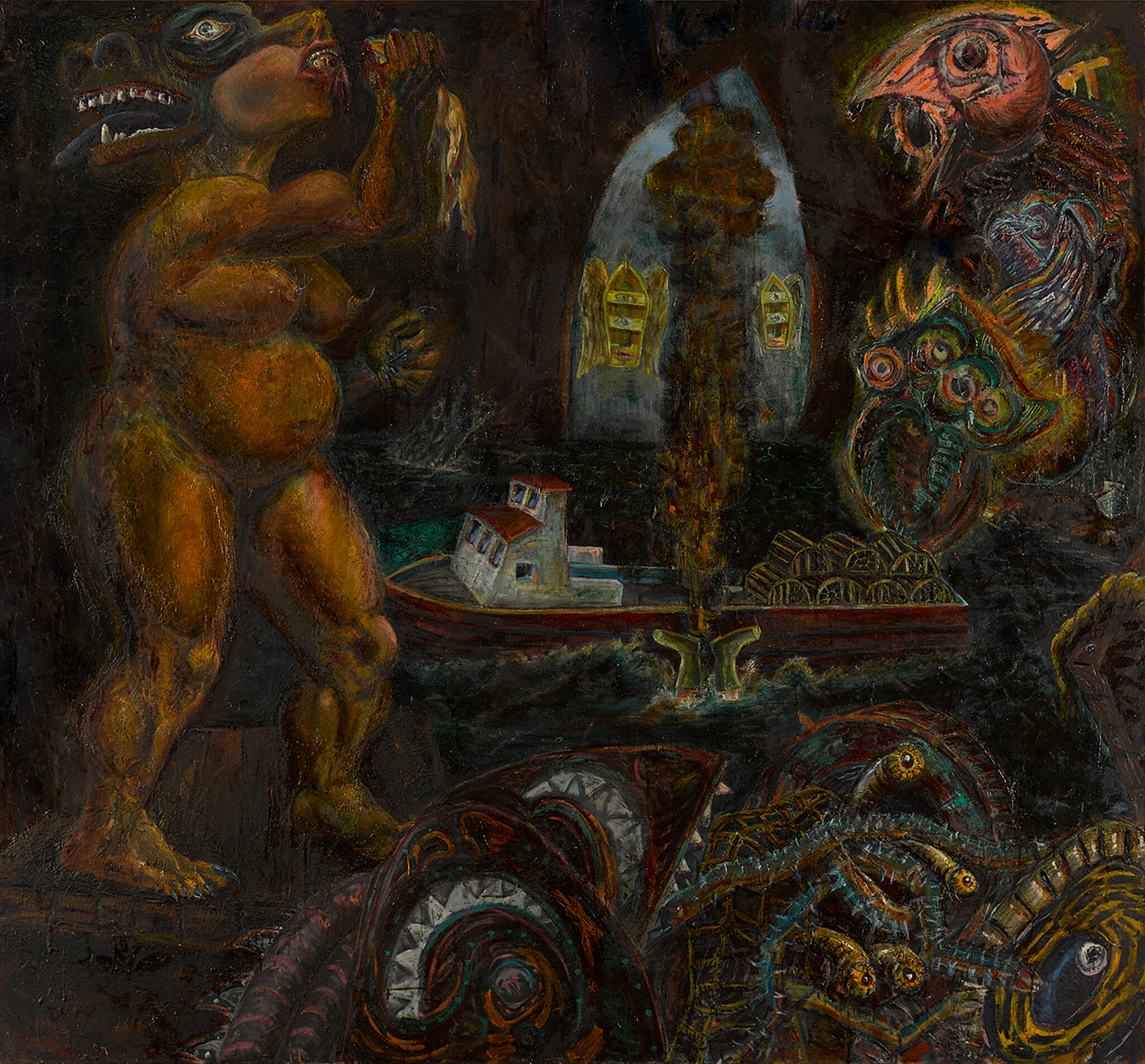 Death Goddess Ingests A Drwned Lobster Fisherman